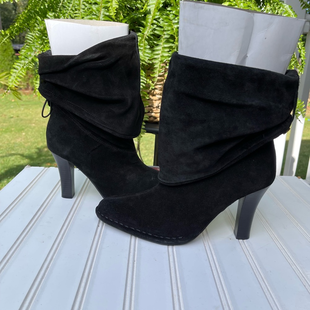 Hot in Hollywood Black Suede Boots 3 in 1 Style Size 8.5 New